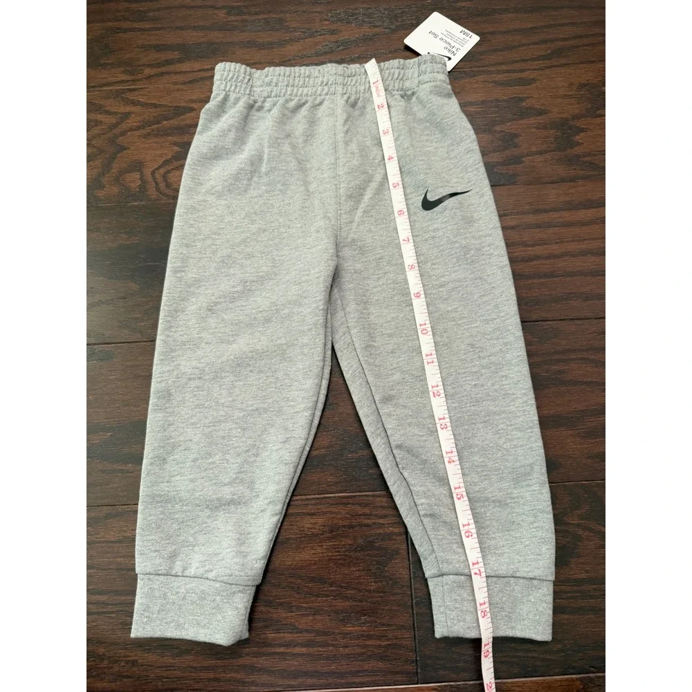 Nike 3-Piece Set Baby 18M Hoodie Joggers Bodysuit Grey White 66L940-042